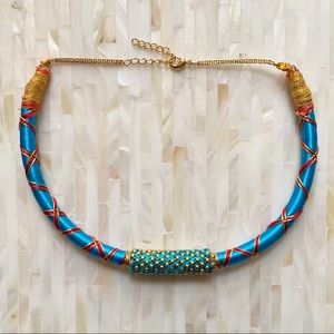 Silk thread and beaded choker. Never worn!